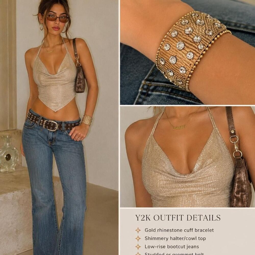 Bloom-Boutique Women's Gold And Tan Jewellery